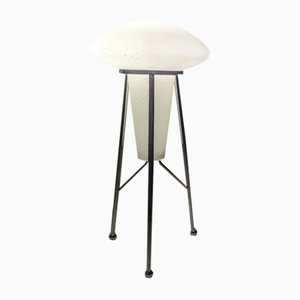 Large Age Space Lamp in Murano Glass and Silver, 1980s