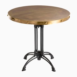 Table de Bistrot Eden Pigalle en Laiton par Il Bronzetto