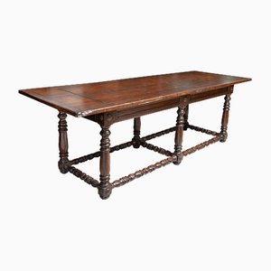 Mesa de refectorio antigua de nogal, Toscana, de finales del siglo XVII