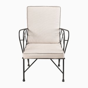 Fauteuil d'Extérieur Eden en Fer Forgé avec Coussins par Il Bronzetto