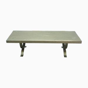 Brutalist Bronze & Copper Coffee Table, 1960s