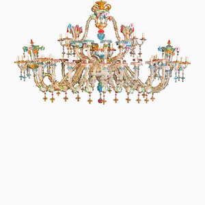 Modèle Bateau Lustre Rezzonico en Verre de Murano, 1960s
