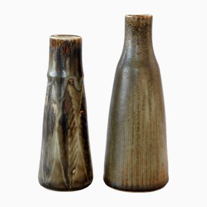 Studio Vases by Carl-Harry Stålahane for Rörstrand, Sweden, 1950s. Set of 2