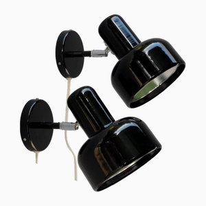Peanut Wall Lamps by Jo Hammerborg for Fog & Mørup, 1977, Set of 2