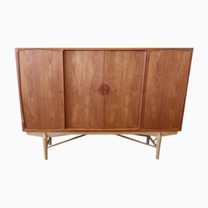 Mobiletto in teak e quercia, Danimarca, anni '60