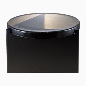 Tavolino Alwa One Big 5501GB con ripiano grigio e base nera di Sebastian Herkner per Pulpo