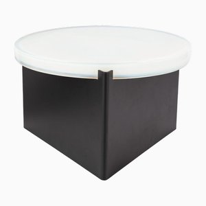 Tavolino Alwa One Big 5501WB con ripiano bianco e base nera di Sebastian Herkner per Pulpo
