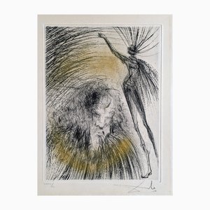 Salvador Dali, Old Faust, Hand-Signed Etching with Gold, 1969