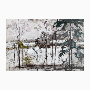 Magdalena Spasowicz, Landscape, Oil on Cardboard, 2005