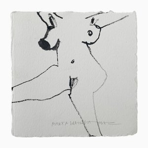 Marta Wakula, Desnuda, Dibujo en papel, 2022