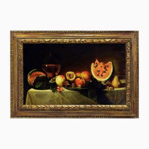 Luigi Monetti, Still Life, 1990s, Oil on Canvas, Framed