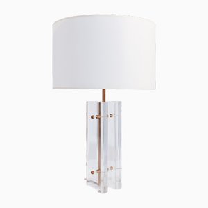 Lámpara de mesa escultural de Charles Hollis Jones, EE. UU., Años 70