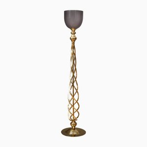 Mid-Century Stehlampe aus Muranoglas & Messing, 1970