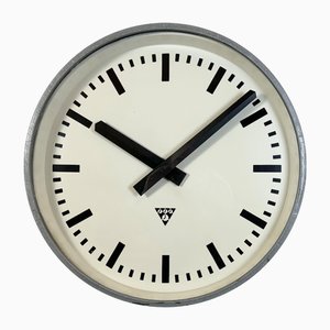 Vintage Industrial Factory Wall Clock from Pragotron, 1960s