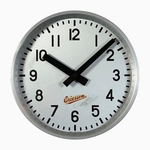 Industrielle Vintage Wanduhr von Ericsson, 1960er