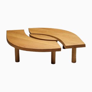 Vintage T22 Coffee Table by Pierre Chapo, 1970s, Set of 2