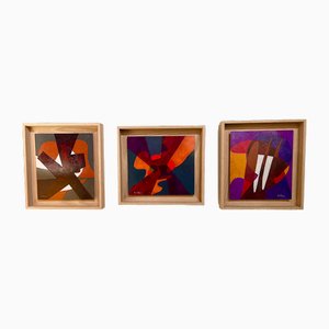 Jean Cuillerat, Triptyque, 1960s, Gouache, Set de 3