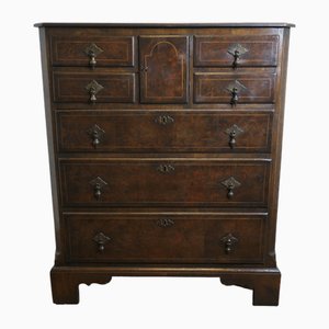 Walnut and Oak Chest of Drawers