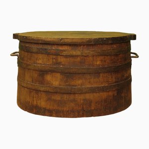 Coopered Pig Salting Barrel with Lid