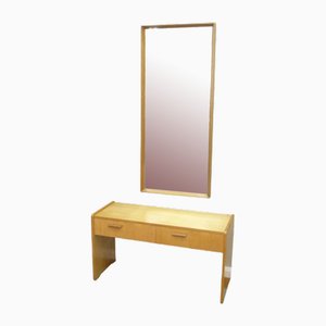 Vintage Dressing Table with Wall Mirror by Arno Lambrecht for WKS Möbel, 1962, Set of 2
