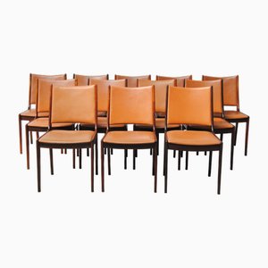 Sillas de comedor vintage de palisandro de Johannes Andersen para Uldum Møbelfabrik, personalizables, años 60. Juego de 12