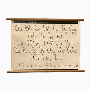 Vintage Pull-Down Wall Chart, 1970