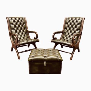 Sedie Chesterfield Victoria, Regno Unito, set di 2