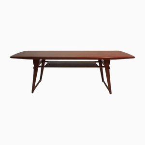 Fully Restored Vintage Danish Teak Coffee Table by Andreas Hansen for Arrebo Mobler, 1970s