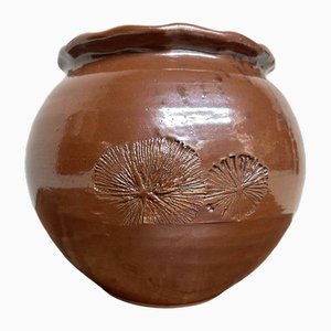 Earthenware Ikebana Flower Vase, 1950s