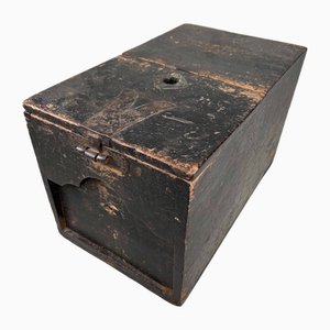 Antique Wooden Zenibako Temple Offering Box, 1890s