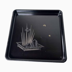 Urushi Lacquer Ikebana Tray, 1890s