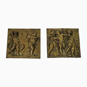 Dekorative Bronzetafeln, Frühe 1900er, 2er Set