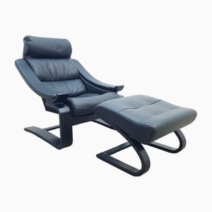 Chaise Kroken avec Ottomane, Set de 2