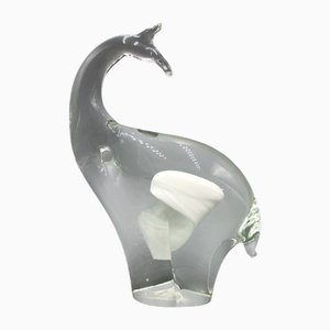 Murano Glass Elephant with White Inclusion, 1970s