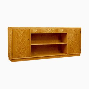Mid-Century Swedish Birch Low Open Bookcase, 1950s