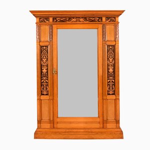 Marquetry Inlaid Oak Wardrobe from Gillows of Lancaster