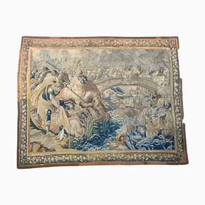 Großer antiker Aubusson Wandteppich mit historischer Schlachtszene, 17. Jh.