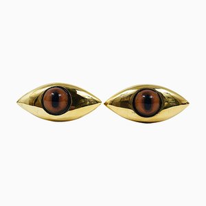 Handcrafted Eye Bottle Stopper in Cork & Brass attributed to Carl Auböck, Austria