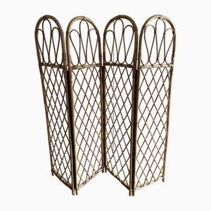 Biombo con arcos de mimbre, años 70