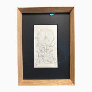 Raymond Peynet, Peynet's Lovers for Roger Capron, 1984, Bleistiftzeichnung