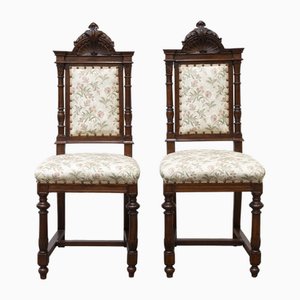 Set of Late 19th Century Walnut Chairs, 1890s