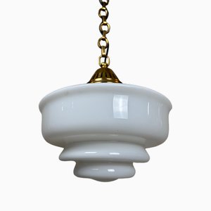 Art Deco Opaline Hanging Lamp