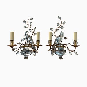 Wall Sconces with Urns and Parrots from Maison Baguès, 1960s, Set of 2