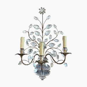 Large Wall Sconce with Urns and Flowers from Maison Baguès, 1950s