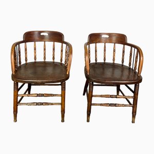 Chaises Tub Captain Mid-Century en Chêne