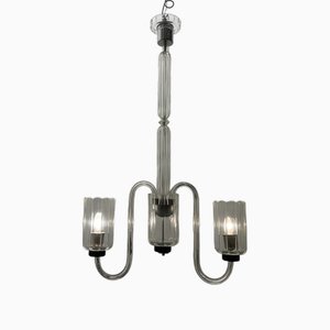 Large Art Deco Murano Glass Pendant, 1950s