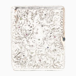 Antique Russian Samorodok Gold and Gemstone Cigarette Case, 1890s