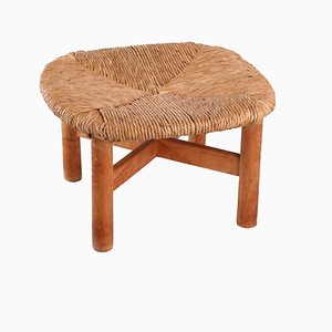 Italian Rush Stool by Lorenzo Forges Davanzati, 1960s