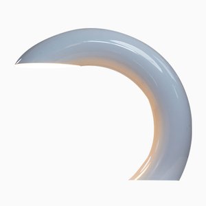 Arc Shaped White Aluminium Table Lamp by Georges Frydman, 1960s