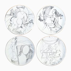 Silkscreened Plates by Salvador Dali, Set of 4